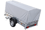 Anhänger Pkw 230×125 Garden Trailer 230 KIPP Unitrailer 750 kg mit Stützrad, Hochplane und Hochspriegel – Bild 2