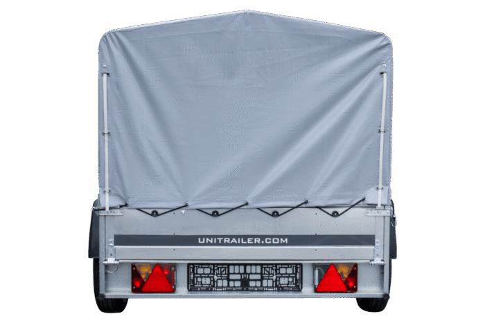 Anhänger Pkw 230×125 Garden Trailer 230 KIPP Unitrailer 750 kg mit Stützrad, Hochplane und Hochspriegel – Bild 3