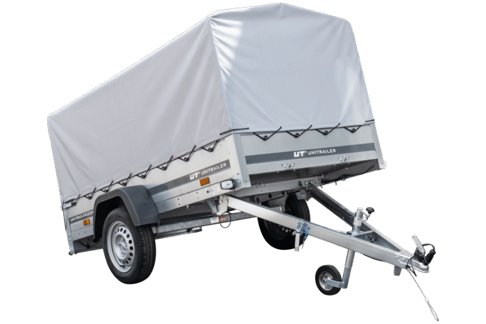 Anhänger Pkw 230×125 Garden Trailer 230 KIPP Unitrailer 750 kg mit Stützrad, Hochplane und Hochspriegel – Bild 5