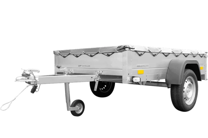 Anhänger für Pkws Garden Trailer 201 KIPP 200×125 cm 750 kg [mit Flachplane, Stützrad und Flachplaneträger] – Bild 7