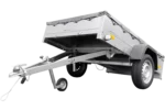 Anhänger für Pkws Garden Trailer 201 KIPP 200×125 cm 750 kg [mit Flachplane, Stützrad und Flachplaneträger] – Bild 3