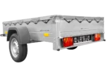Anhänger für Pkws Garden Trailer 201 KIPP 200×125 cm 750 kg [mit Flachplane, Stützrad und Flachplaneträger] – Bild 5
