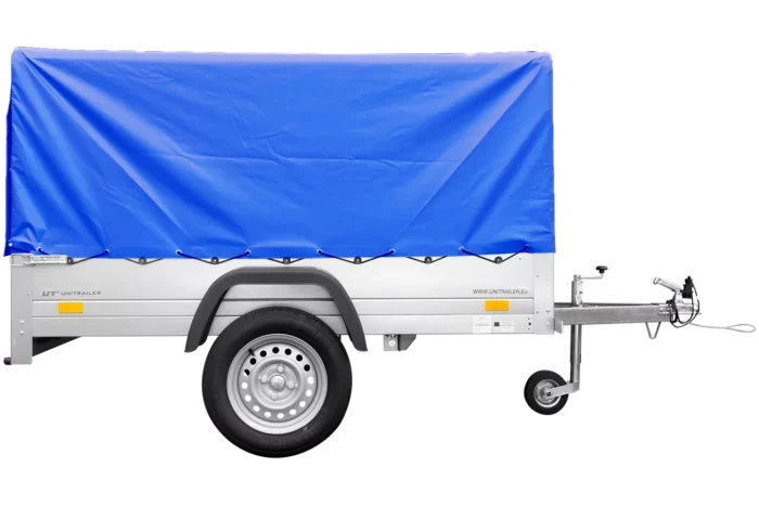 Anhänger mit Plane GARDEN TRAILER 201 KIPP [mit Stützrad, blauer Hochplane und Hochspriegel] – Bild 2