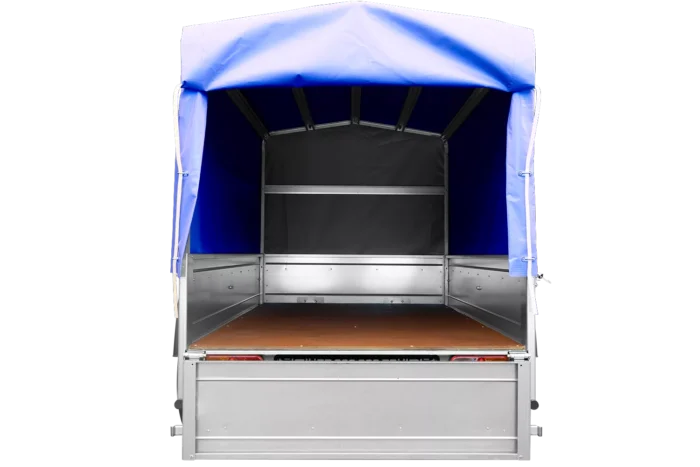 Anhänger mit Plane GARDEN TRAILER 201 KIPP [mit Stützrad, blauer Hochplane und Hochspriegel] – Bild 5