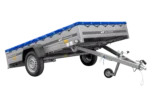 Einachsanhänger 264×150 UNITRAILER GARDEN 265 KIPP mit einem Flachplanenträger und blauer Plane – Bild 6